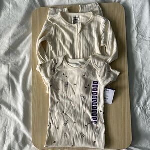 Carter's Cream and Patterned Bodysuit Duo